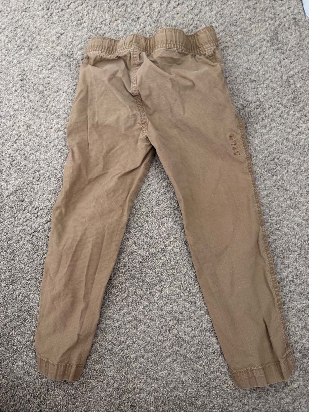 BYLT Basics Tan Elastic Waist Kids Casual Pants
